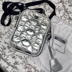 Moschino silver crossbody